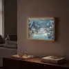 Kerstdorp - Kerst - Sneeuw - Winter Light Box met batterij (Wandlamp) middel -sfeer1