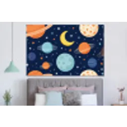Ruimte - Planeten - Kleurrijk forex 5mm xxl -slaapkamer