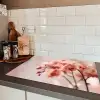 Orchidee - Bloemen - Roze - Bloemblaadjes Inductie beschermer vinyl 3mm klein -sfeer3