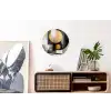 Abstract - Goud - Zilver - Vormen - Aesthetic - Modern Wandcirkel aluminium klein -kantoor