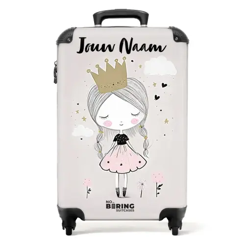 Dromerige prinses met gevlochten haar NBS - Handbagage koffer - Kinderen Unisex middel -productfoto_recht