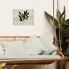 Ovaalvormige bladeren - Diep groen - Symmetrisch tuinposter los doek klein -sfeer7