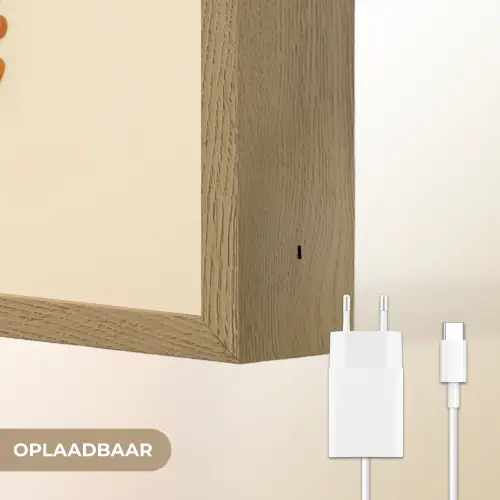 Schelp - Oranje - Ribbels Light Box met batterij (Wandlamp) middel -USP_websiteoplaadbaarNL