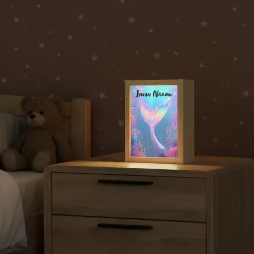 Zeemeerminnenstaart - Koraal - Water Light Box met kabel (Kinderlampje) klein -sfeer1_kind