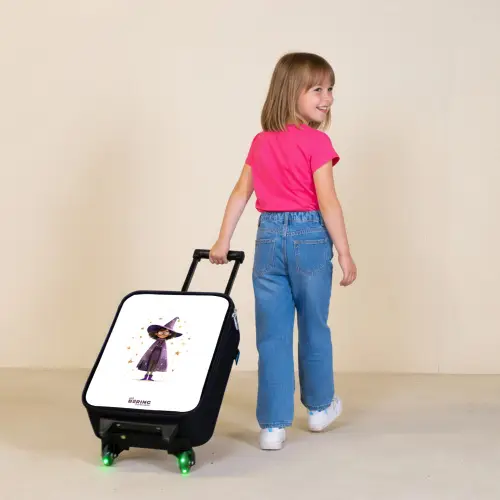 De paarse tovenaarsmantel Kinderkoffer - Zwart klein -sfeer1