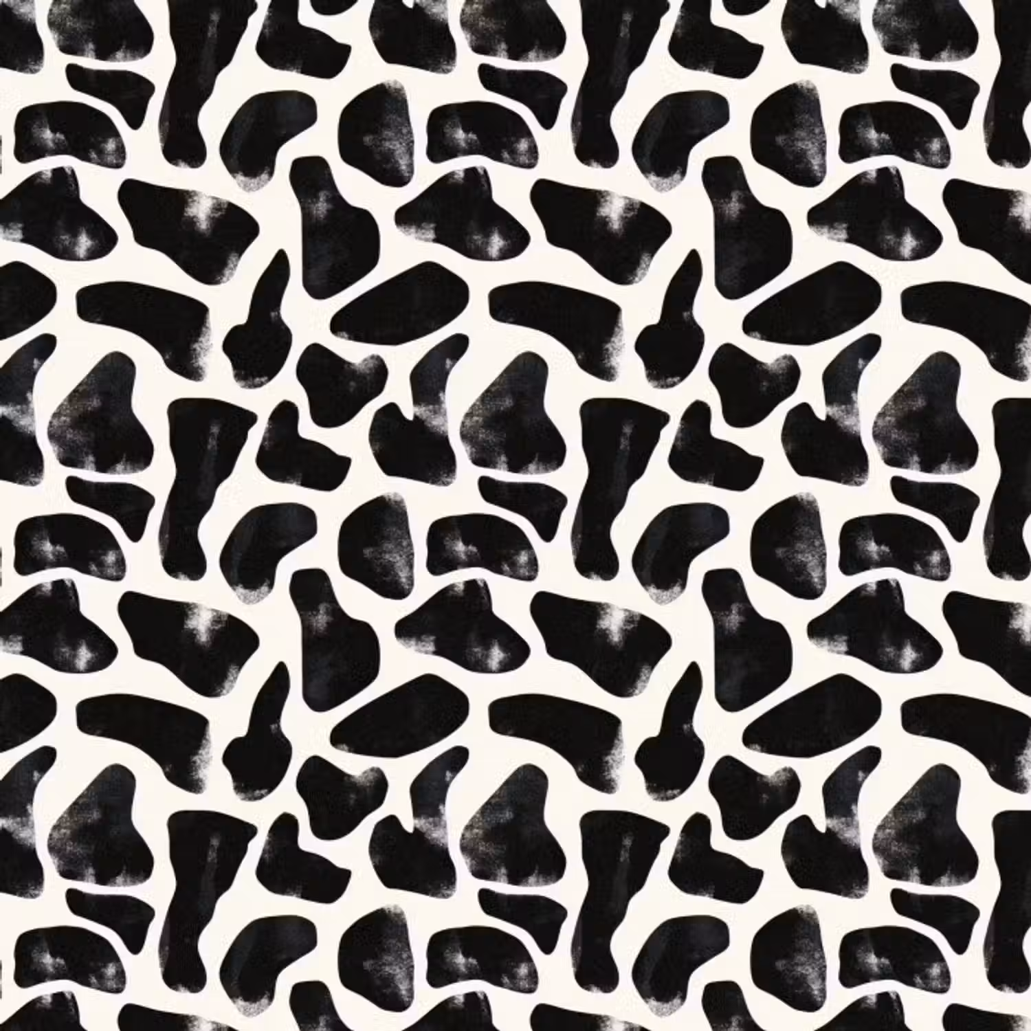 Behang - Dierenpatroon - Vlekken - Zwart - Wit
