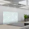 Patroon - Lijn - Design - Groen keuken achterwand spatscherm klein 900 -3d_schuin