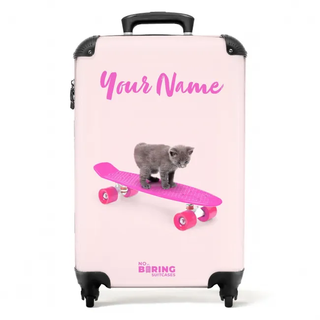 Wheely whiskers NBS - Handbagage koffer - Kinderen Unisex middel -productfoto_recht