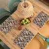 Waaiervorm - Beige - Vezel textuur Placemat vinyl groot 368 -zzsfeer5_Kitchenyeah-website