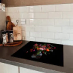 Boeket - Veldbloemen - Vaas Inductie beschermer vinyl 3mm middel -sfeer3