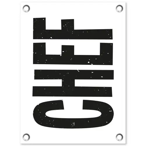 Chef - Japandi - Decoratie - Vintage tuinposter los doek klein -3d