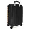 Lichtbruin luipaardpatroon NBS - Handbagage koffer - Volwassenen Unisex middel -achterkant