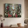 Kerstfeest - Dennenbos - Rood Textielframe zwart klein -sfeer3