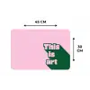 Groen - Teskt - This is art - Roze Placemat vinyl groot -specs