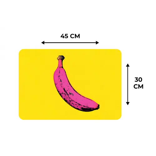 Banaan - Grafisch - Geel Placemat vinyl groot -specs
