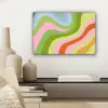 Lijnen - Pasteltinten - Golvend canvas 2cm klein -sfeer6