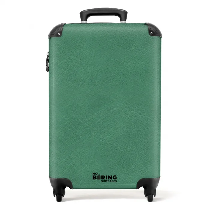 Lederen look blauw groen NBS - Handbagage koffer - Volwassenen Unisex middel -productfoto_recht