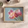Tulpen - Roze - Stelen Dienblad Rechthoek middel -USP_Formaat