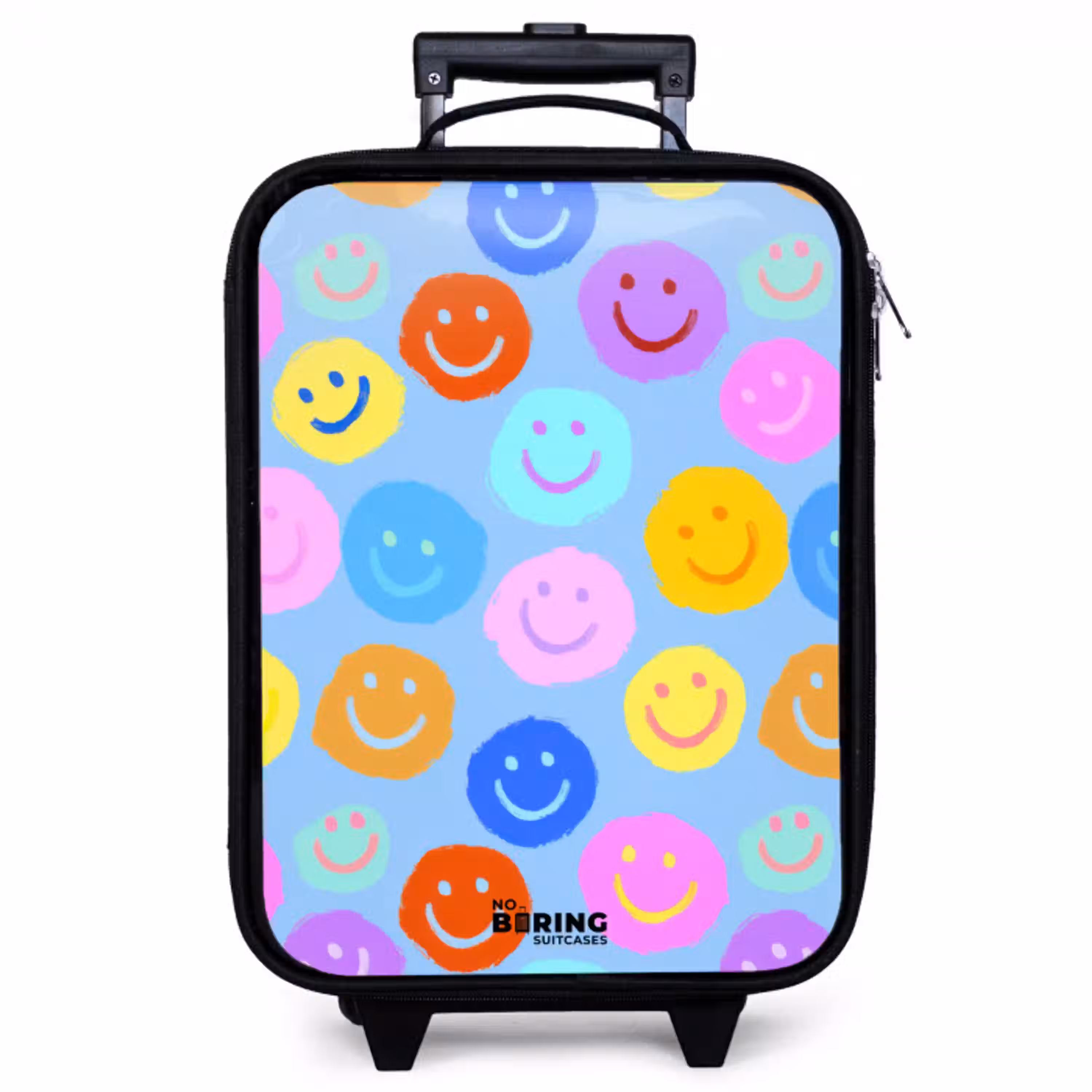 Vrolijk patroon van smileys Kinderkoffer - Zwart klein -zzz_website3d