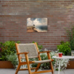 Klif - Zee - Boom Tuinposter op houten frame 2 cm dik klein -sfeer3