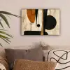 Kunst - Beige - Zwart - Modern canvas 2cm klein -sfeer1