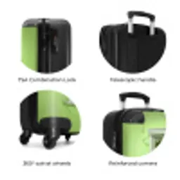 T-rex breekt door groen raam met glas NBS - Handbagage koffer - Kinderen Unisex middel zzzzzzzbolletjes_ENG