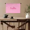 Toedeloe - Roze - Minimalistisch Wandkleed katoen klein -sfeer6