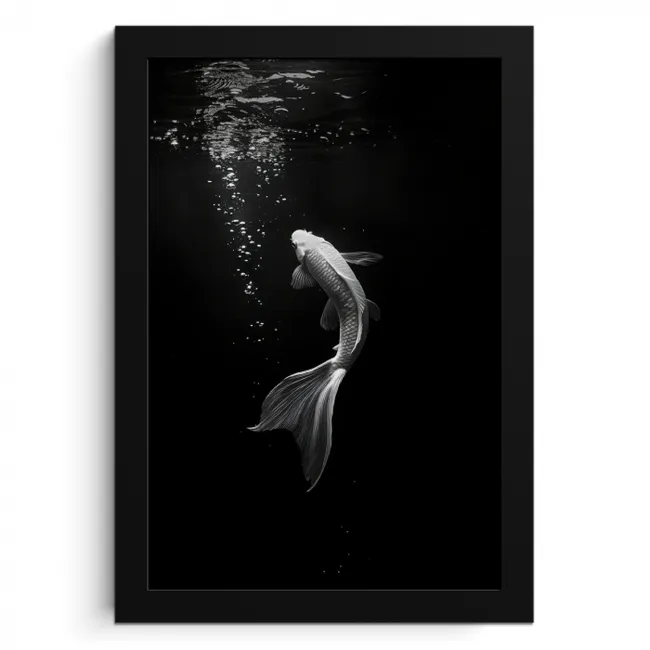 Koi - Vis - Wit - Zwart KitchenYeah - Keuken - Fotolijst klein -3d