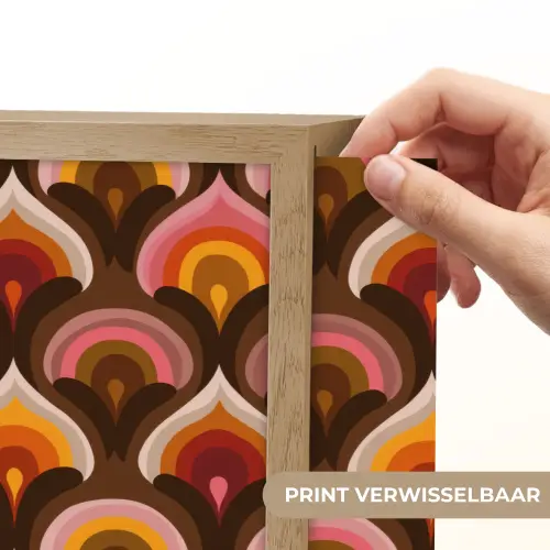 Patroon - Retro - Kleurrijk Light Box met batterij (Wandlamp) middel 907 -USP_websiteprintNL