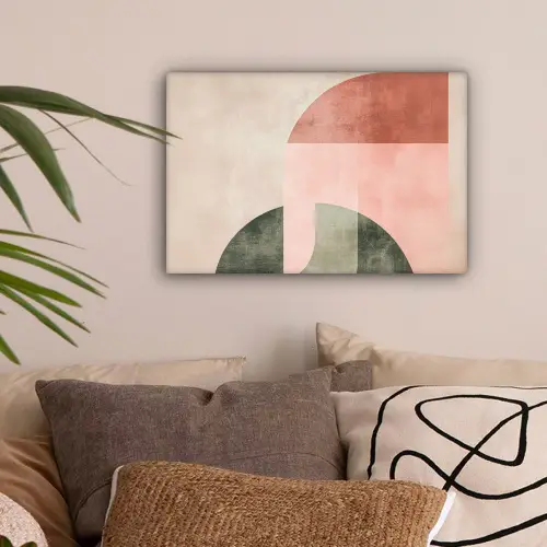 Cirkel - Abstract - Roze canvas 2cm klein -sfeer1