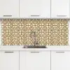 Siertegel - Patroon - Bruin keuken achterwand 2 middel 871 -3d