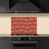 Rood - Disco - Patroon keuken achterwand spatscherm klein 900 -sfeer1