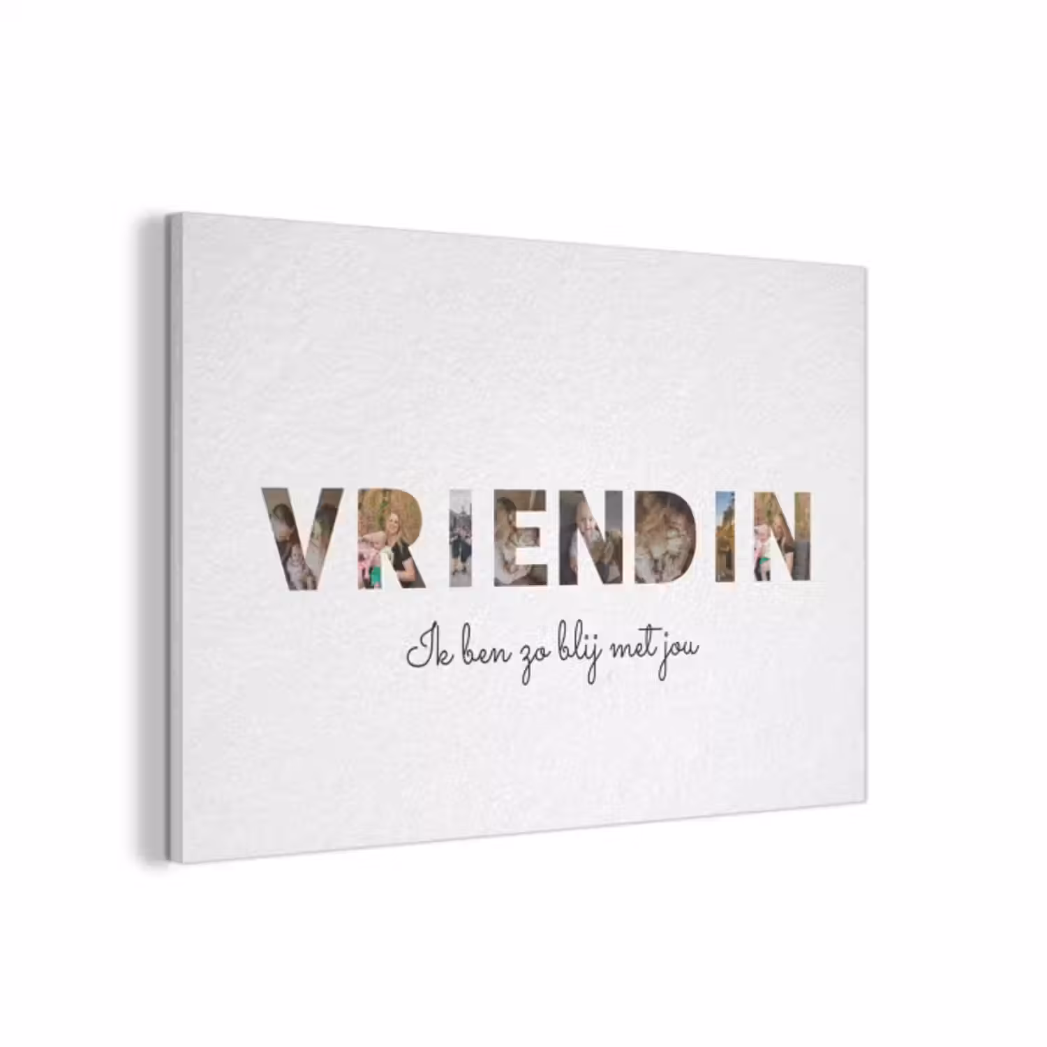 Akoestisch schilderij - Vriendin - Lettercollage