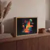 Abstract - Trappen - Mens - Planeten Light Box met batterij (Wandlamp) middel -sfeer2