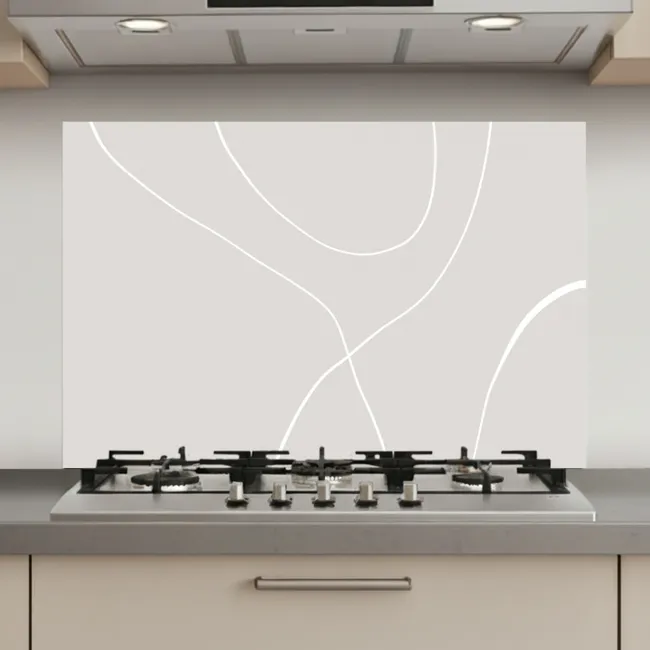 Line art - Abstract - Pastel keuken achterwand spatscherm klein -3d_website