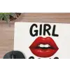 Lip - Girl - Rood - Letters muismat rubber klein -closeup