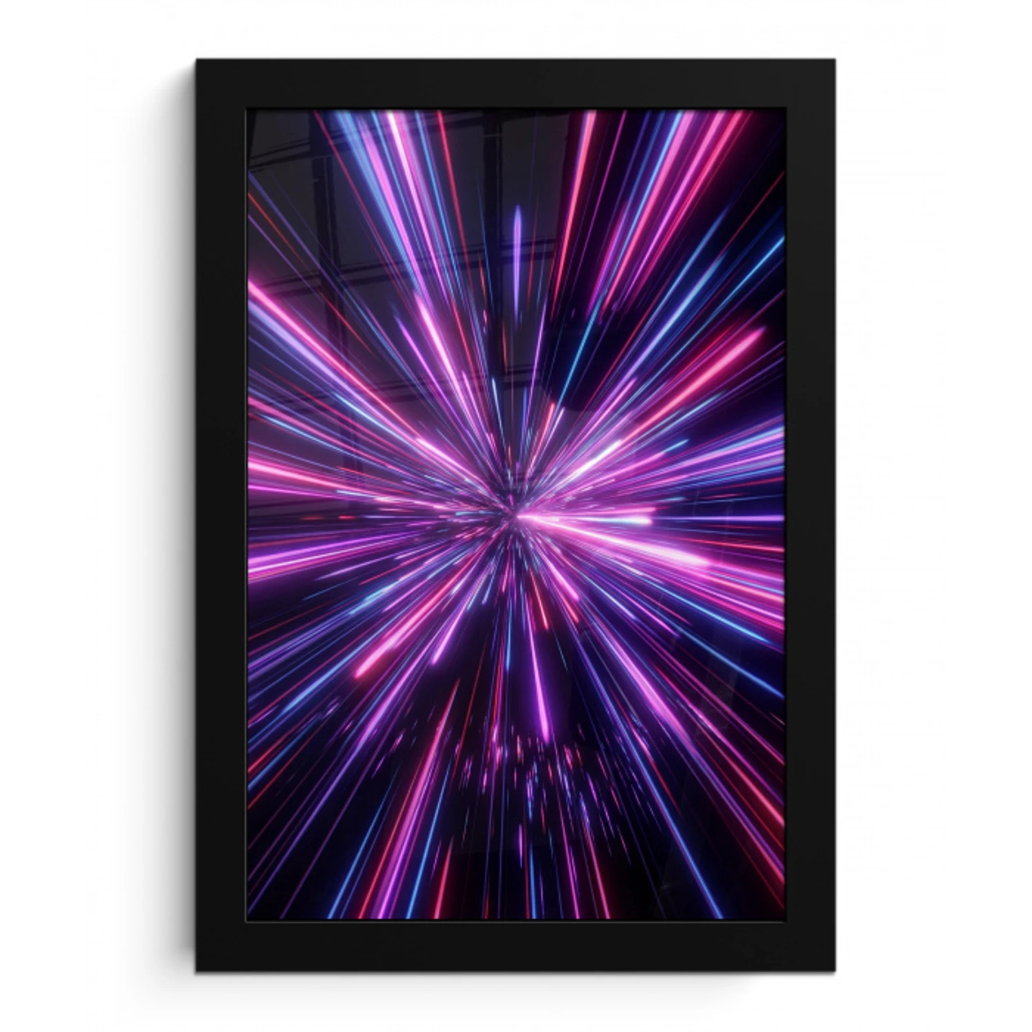 Lichtsnelheid - Ruimte - Roze - Paars fotolijst zwart zonder passe partout klein -3d