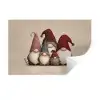Kabouters - Kerst - Sneeuw - Puntmutsen Muursticker klein -3d