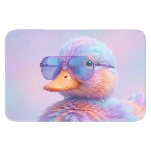Eend - bril - Pastel WCmat klein -3d