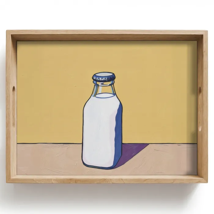 Glazen - Fles - Illustratie - Melk Dienblad Rechthoek middel -z3d_shopping