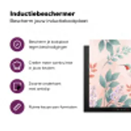 Kolibrie - Vliegen - Natuur - Illustratie - Kleurrijk Inductie beschermer vinyl 3mm middel -zzzzzzz-cc-usp