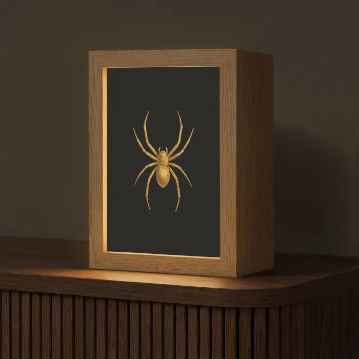 Spin - Goud - Minimalistisch - Poten Light Box met kabel (Tafellamp) klein -z3d_website