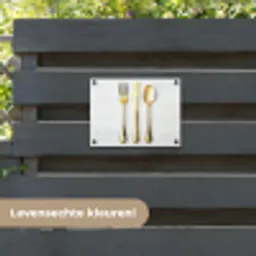 Bestek - Goud tuinposter los doek klein -sfeer3