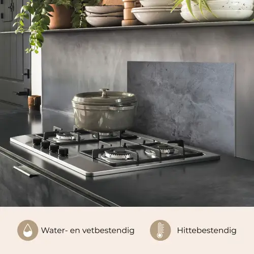 Industrieel - Beton - Grijs - Leisteen - Retro keuken achterwand spatscherm klein -usp_NL