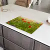 Lente - Bloemen - Rood - Klaproos - Gras - Groen Inductie beschermer vinyl 3mm klein -sfeer8