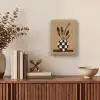 Minimalistisch - Vaas - Bloemen - Bruin Light Box met kabel (Tafellamp) klein -sfeer2