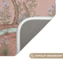 Nostalgisch - Reigers - Roze Badmat klein -USP_AntislipNL