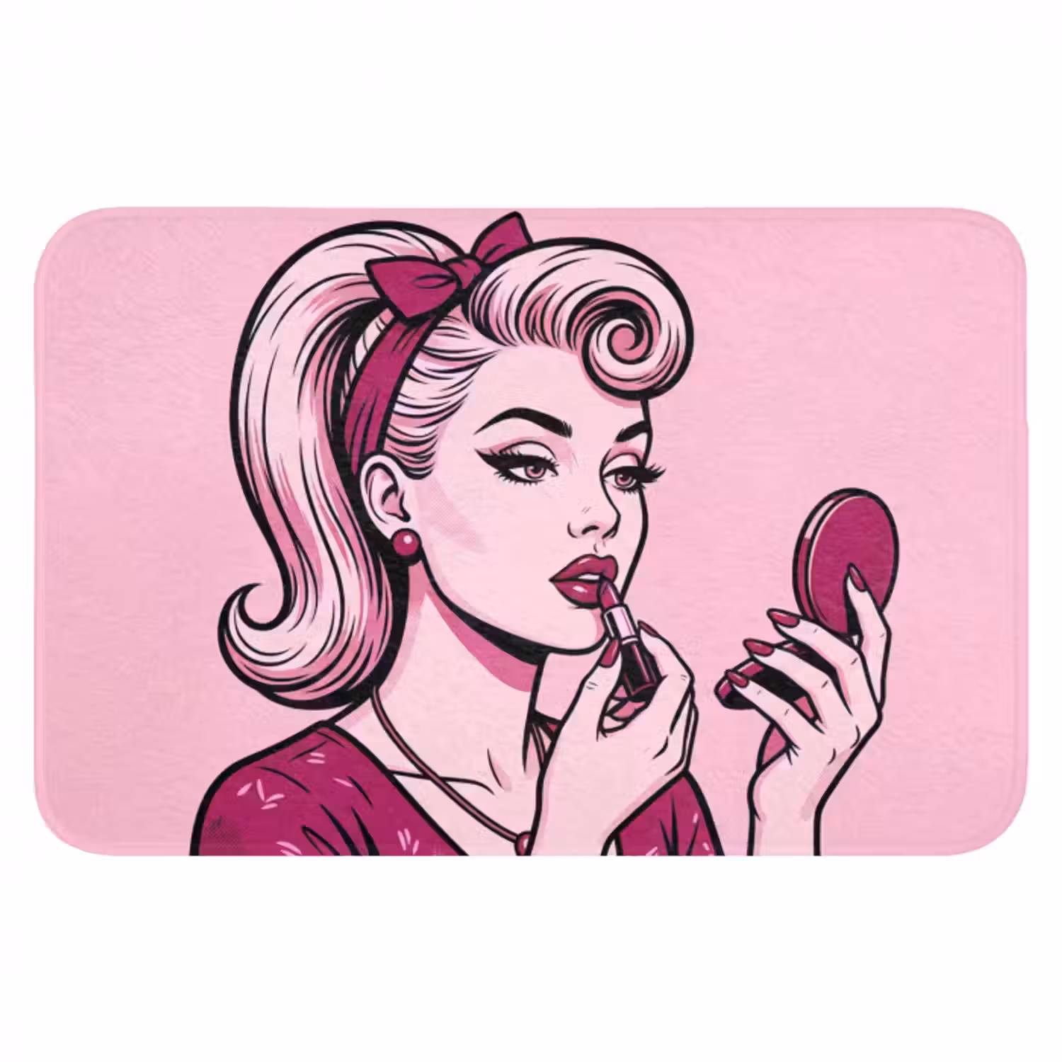 WC Vorleger - Vintage - Frau - Rosa