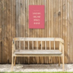 BBQ - Quote - Roze - Zomer Tuinposter op houten frame 2 cm dik klein -sfeer4