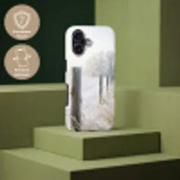 Hek - Sneeuw - Mist - Platteland - Nostalgisch Toughcase MagSafe Apple iPhone 17 klein -USP_PrintM_DE